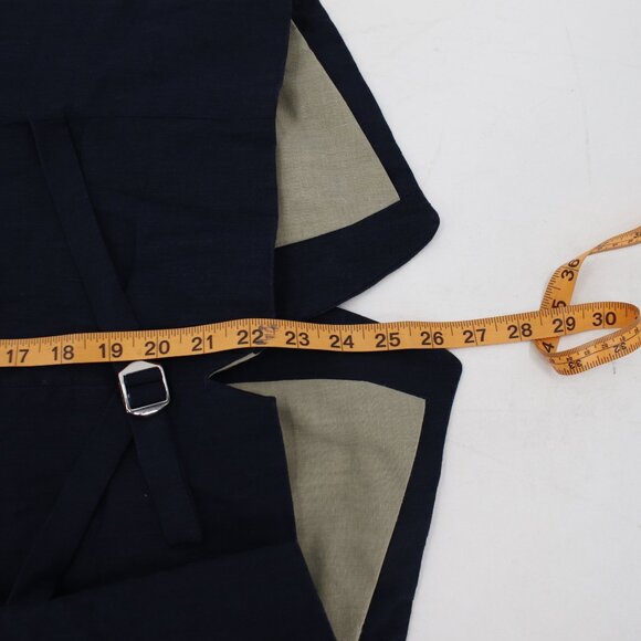 Joseph abboud vest men's small waistcoat five button navy blue gilet linen blend - Picture 6 of 12